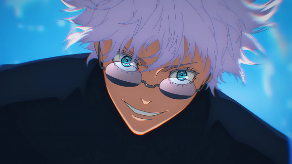 Jujutsu Kaisen, Satoru Gojo, anime, Anime screenshot, anime pojkar, leende