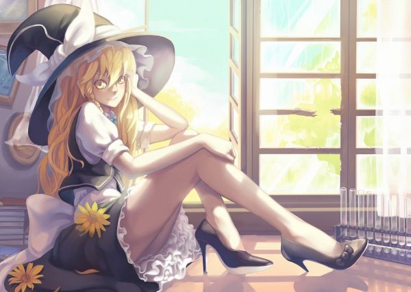 Dziewcząt anime,Kirisame Marisa,Touhou,1920 x 1365 pikseli