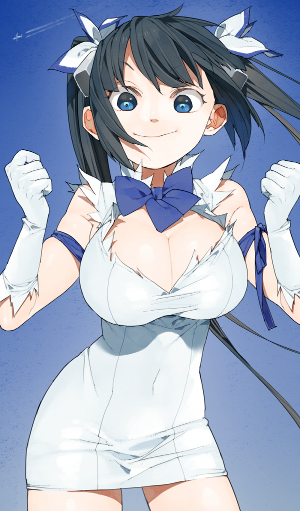 low neckline,yeux bleus,Dungeon ni Deai wo Motomeru no wa Machigatteiru Darou ka,Hestia,Gros seins,clivage