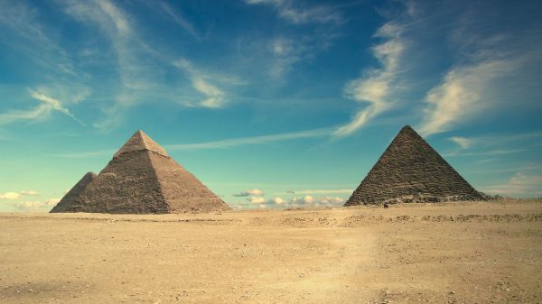 landscape,ancient,sand,desert,Middle East,pyramid