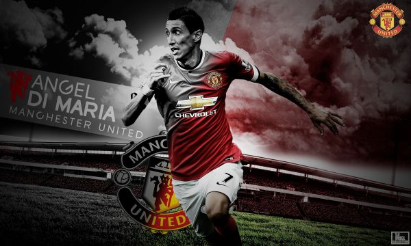 Manchester United,red devil,screenshot,red,footballers,ngel Di Mar a