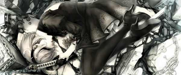 2B,Nier Automata,Đơn sắc,Katana