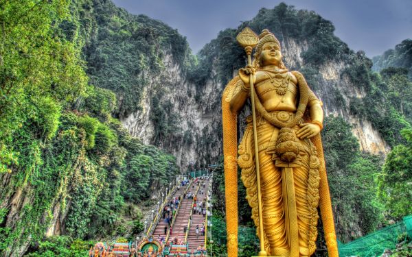 templo,montanhas,Turismo,HDR,estátua,selva