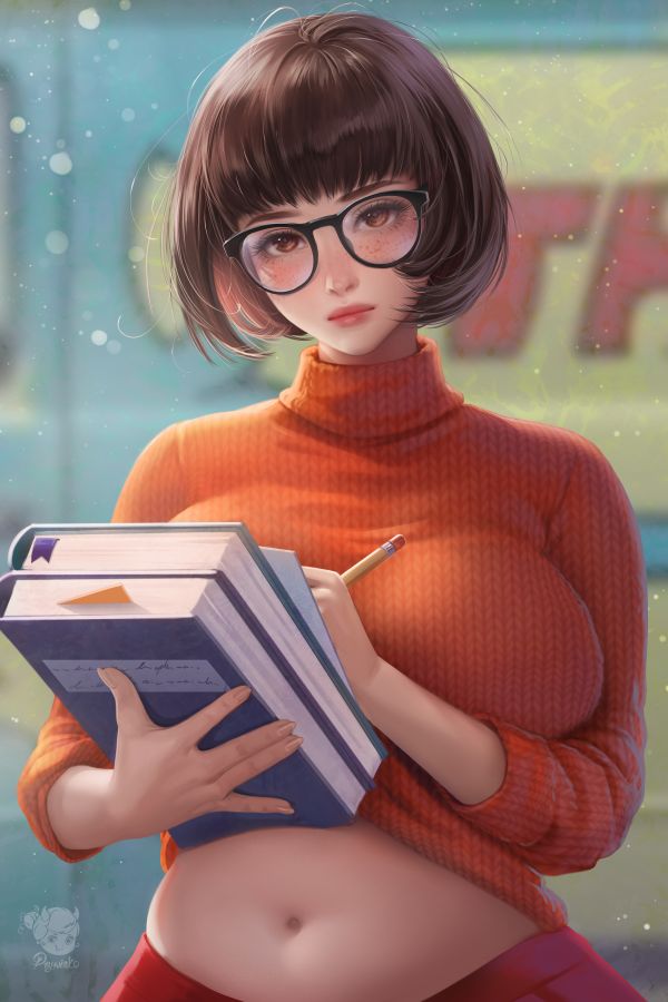 Velma Dinkley,Scooby Doo,fiktiv karakter,TV-serier,genser,2D