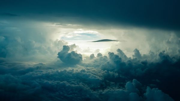 awan,langit,suasana,Natural landscape,gumpalan awan,senja