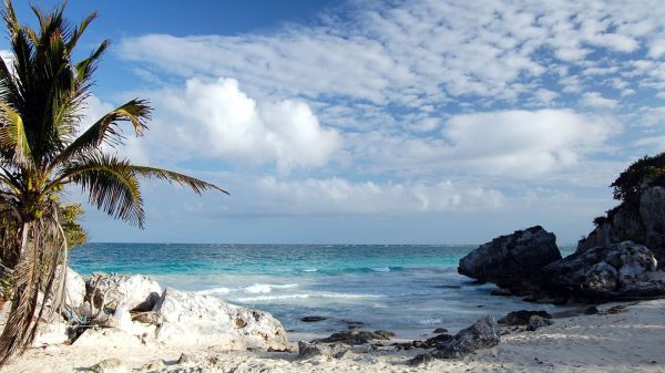 mar,costa,céu,baía,Rocha,areia