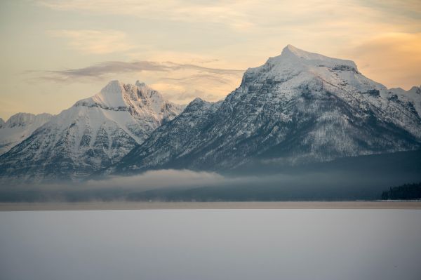 Glacier National Park,Etats-Unis,la nature,paysage,Montana,hiver