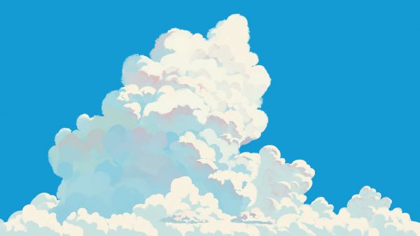 arte digital,Obra de arte,ilustración,Nubes,cielo,Minimalismo