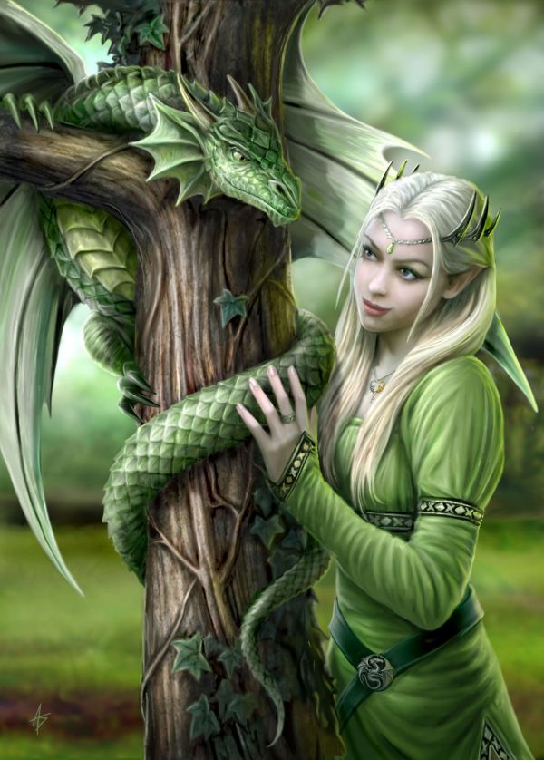 1268x1772 px,Anne Stokes,blond,afdeling,trække på,alfer