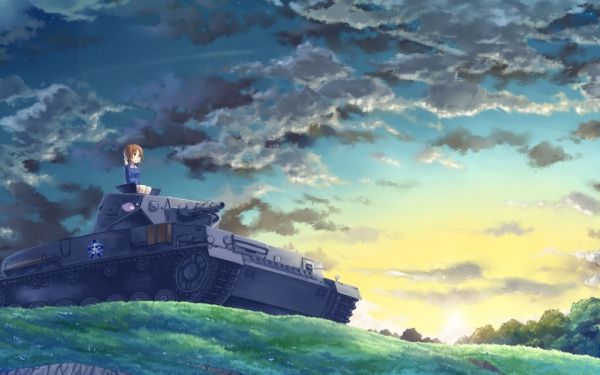 sea, sky, vehicle, Girls und Panzer, Nishizumi Miho, Terrain