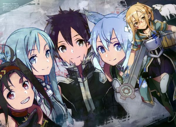 hình minh họa,Anime,Anime cô gái,Sword Art Online,Kirigaya Kazuto,Yuuki Asuna