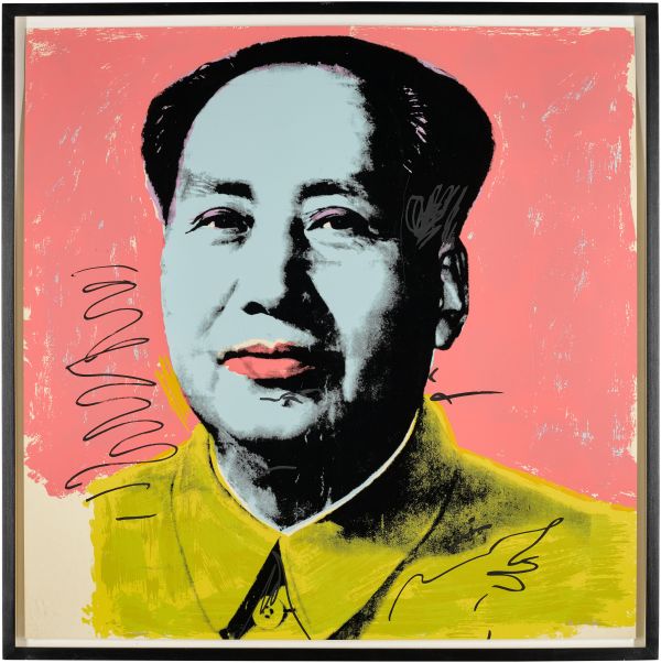 rama,Praca plastyczna,pop Art,Andy Warhol,twarz,Mao Zedong