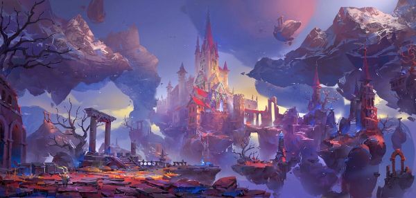 дигитално изкуство,пейзаж,3 LY Studio,фантазия изкуство,Fantasy Architecture,fantasy castle