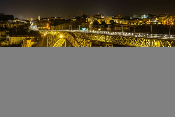 lampu,malam,kaki langit,jembatan,pencakar langit,kuning