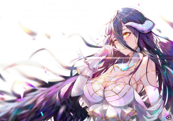 anime jenter, albedo Lord, Overlord anime, anime, fantasy jente, succubus