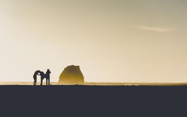 paisaje,playa,puesta de sol,Familias