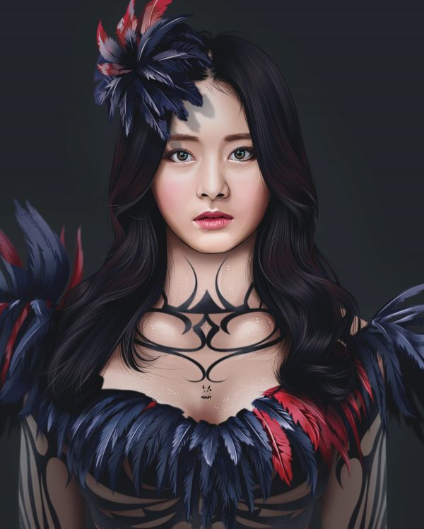 Ildaaff Eevee,ArtStation,TZUYU,Chou Tzuyu,twice tzuyu,celebrity