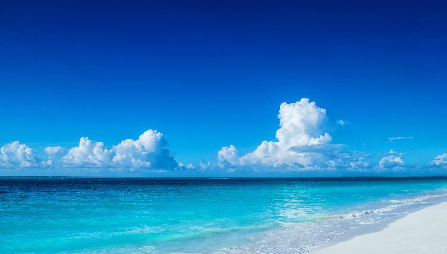 landscape, white, sea, water, nature, shore, sand, sky, photography, clouds, beach, calm, blue, coast, horizon, tropical, atmosphere, island, lagoon, summer, Caribbean, Turks Caicos, vacation, cloud, ocean, wave, islet, tropics, daytime, computer wallpaper, wind wave, cumulus, azure, 1500x853 px, coastal and oceanic landforms