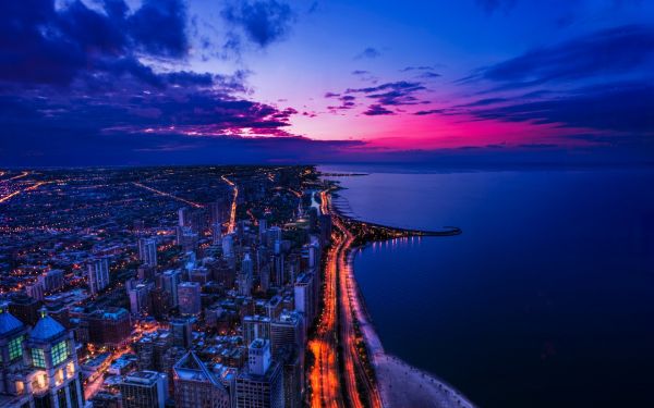 cidade,Paisagem urbana,noite,Pôr do sol,mar,agua