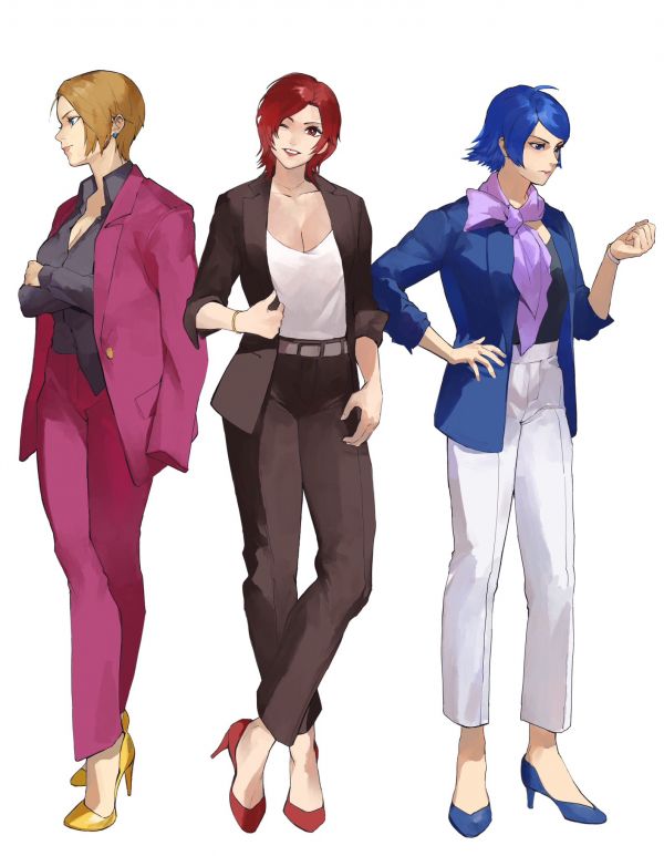 King of Fighters,lyhyet hiukset,pystytilaan,meikki,King King of Fighters,Vanessa King of Fighters