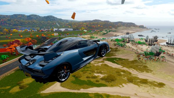 Forza Horizon 4,car,LEGO,Video Game Art,sky,clouds