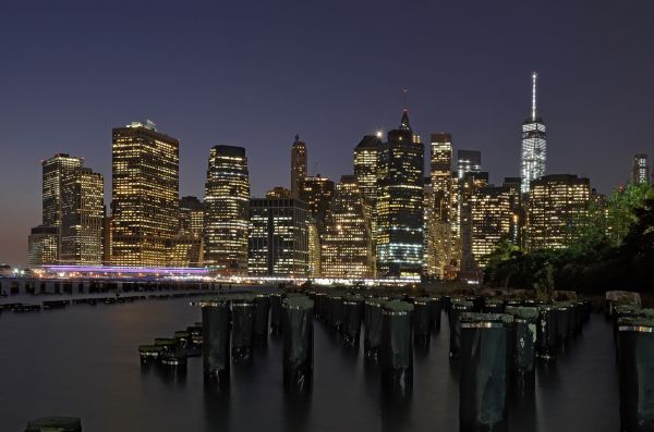 stad,stadsbild,natt,reflexion,horisont,skyskrapa