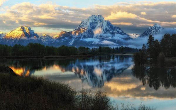 des nuages,forêt,Parc national de Grand Teton,paysage,1920 x 1200 px,embrasé