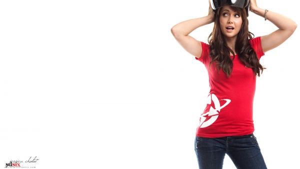 kvinnor,T-shirt,kändis,Kläder,Jessica Chobot,hand