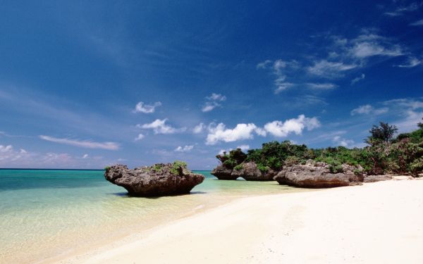 sea,bay,shore,sand,sky,grass