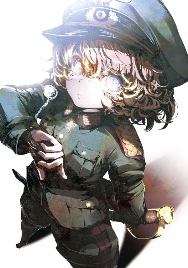 аниме момичета,руса коса,Youjo Senki,2D,къса коса,рошава коса