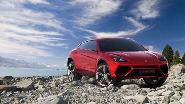 auto, veicolo, SUV, concept car, macchine rosse, Lamborghini Urus