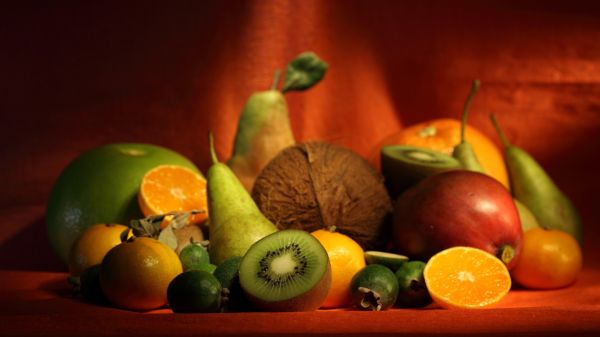 La peinture, aliments, fruit, mandarine, ouvrages d'art, boisson