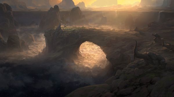 Noah Bradley,arta fantezie,Teren,întuneric,captură de ecran,2560x1440 px