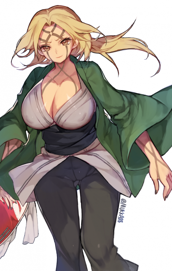 anime girls,cleavage,blonde,Mukka,Tsunade,Naruto Shippuuden