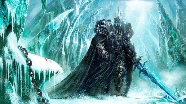 World of Warcraft,Lich King,zwaard,koude,sneeuw,keten