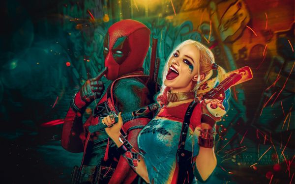 Margot Robbie,Deadpool,mythology,color,performance,stage