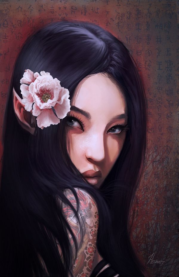 Kỳ lạ,1440x2225 px,Elf,đối mặt,Tưởng tượng,hoa