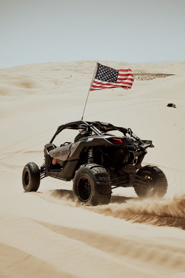 Buggy,Fahrzeug,Wüste,Offroad,amerikanische Flagge,Flagge