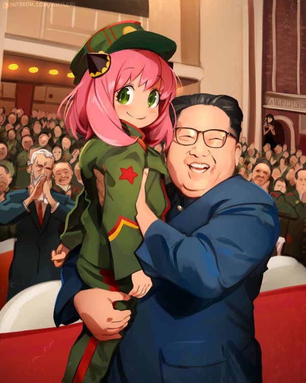 Kim Jong un,Anya Forger,Yor Forger,Asia,Military coat,rangkaian