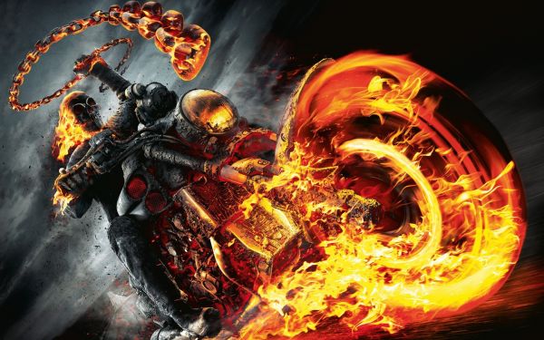 ogień,Ghost Rider,1440x900 pikseli,więzy,Revenge Spirit,pojazd