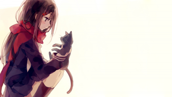 anime, anime girls, sciarpa, kagerou Progetto, Tateyama Ayano, bicchieri