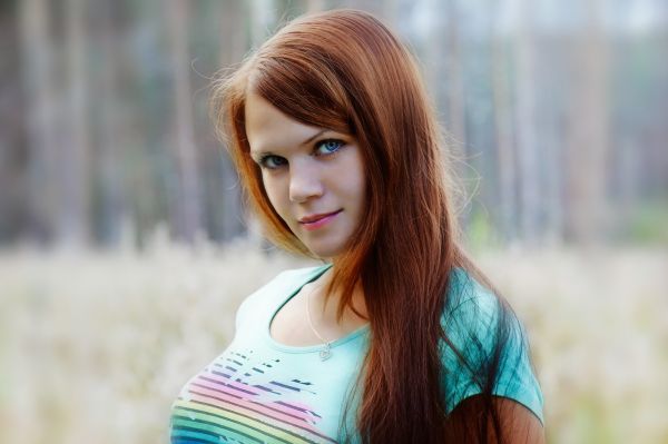 gezicht, women outdoors, vrouw, redhead, model-, portret