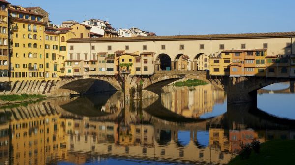 ponte vecchio,Florence,Italia,sungai,jembatan,rumah