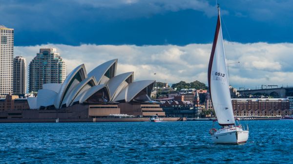 Trey Ratcliff,fotografování,Austrálie,Sydney,Opera v Sydney,plachetnice