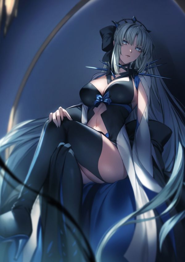 Fate Series,аниме момичета,Archer Inferno Fate Grand Order,бедрата,кръстосани крака,синя коса