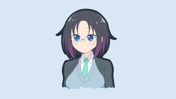 Elma Jouii Kobayashi San Chi no Maid Dragon,simple background,Miss Kobayashi's Dragon Maid