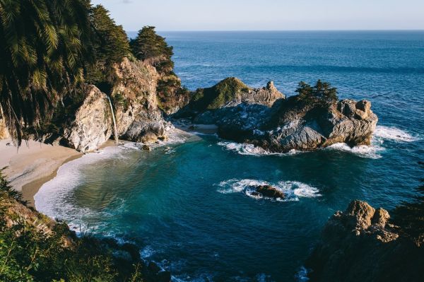 landscape,sea,bay,water,rock,mountains