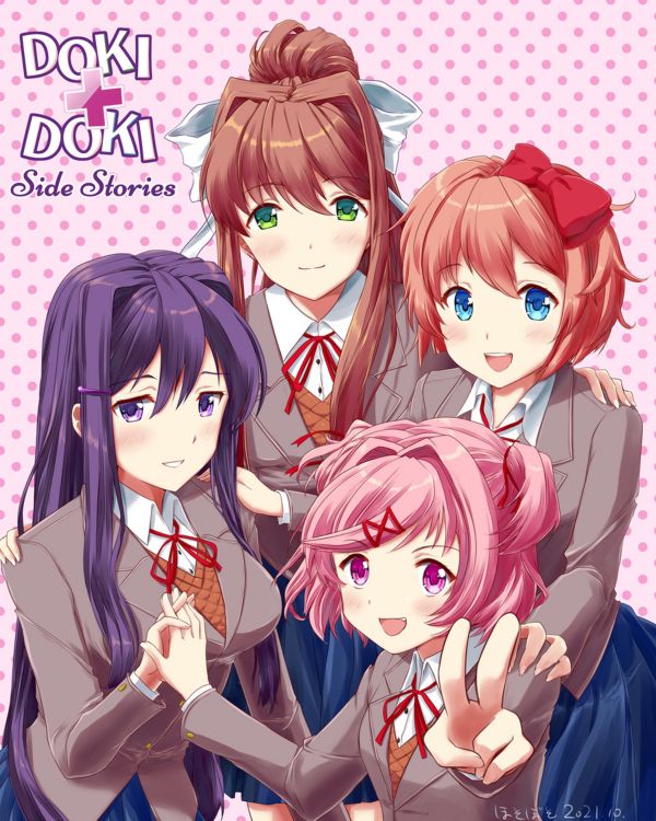 애니메이션,애니메이션 소녀들,Doki Doki Literature Club,Monika Doki Doki Literature Club,Natsuki Doki Doki Literature Club,Sayori Doki Doki Literature Club