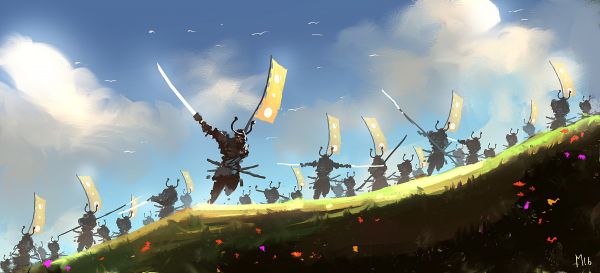 digital art,war,Knights,sword,drawing