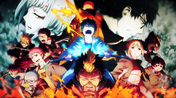 Blue Exorcist,Okumura Rin,Okumura Yukio,Moriyama Shiemi,Kirigakure Shura,Suguro Ryuji